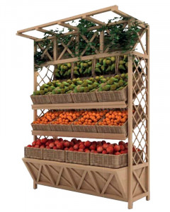 Стеллаж для овощей деревянный под корзины EM-02.116.000 СБ